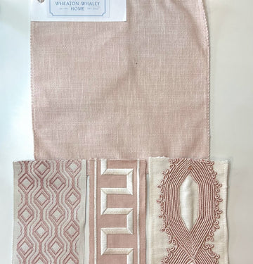 Blush Cotton Drapery Panel with Tape Options (Stain & Soil Repellant)