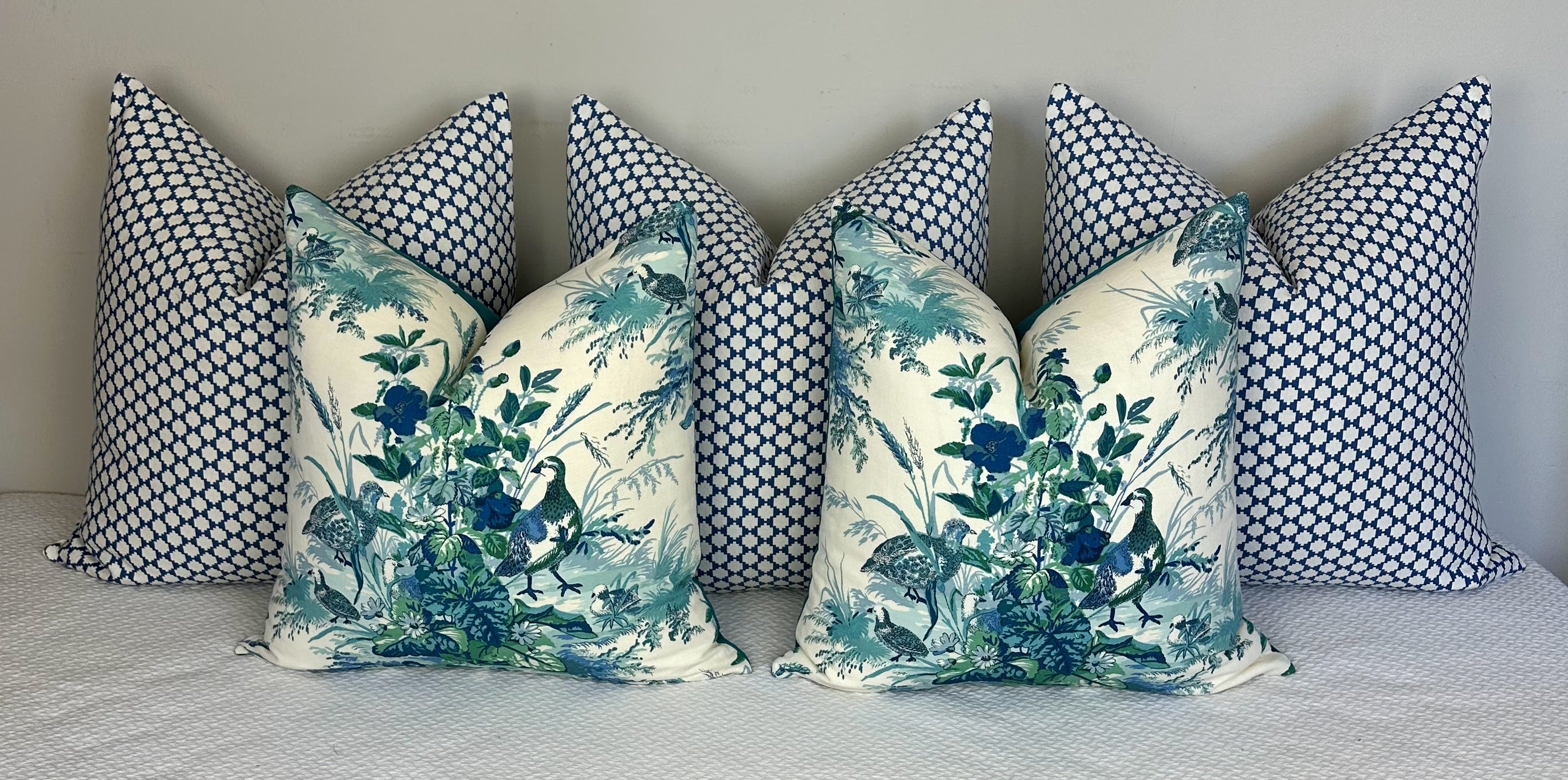 Quail Meadow in Peacock by Schumacher