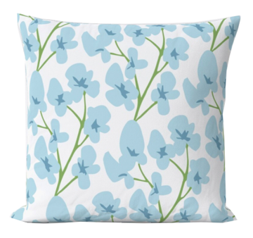 Greenville Floral Outdoor in Sanctuary Blue - Wheaton Whaley Home Exclusive