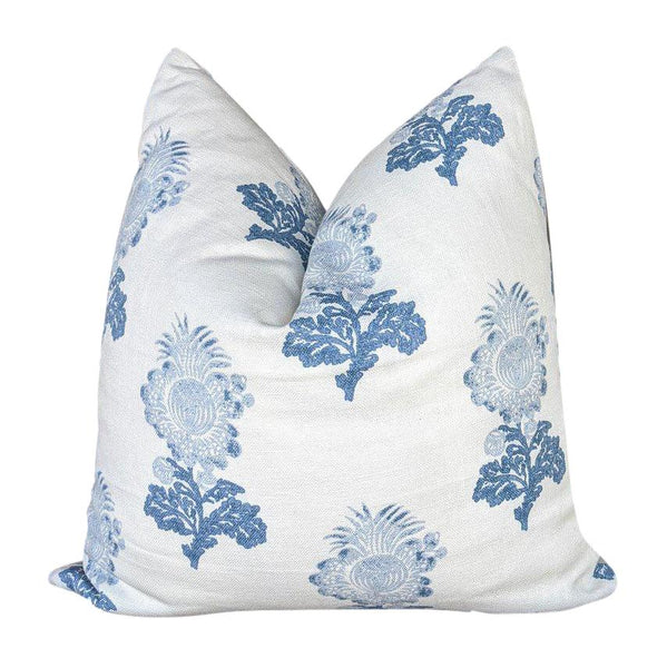 Blue Flower Aldith Square Throw Pillow – The Well Appointed House